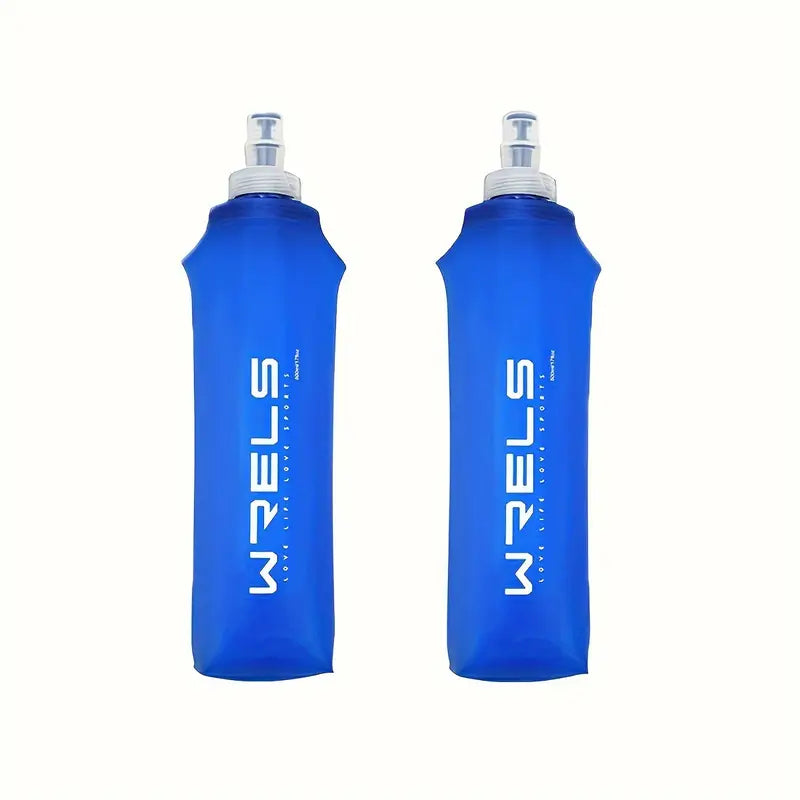Foldable Sports Soft Water Bottle with Bite Valve – Portable Running Waist Pack Hydration Flask (250ml/500ml)