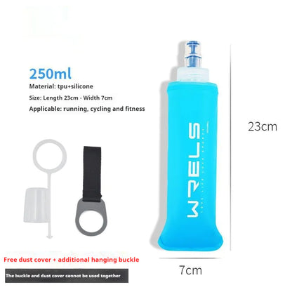 Foldable Sports Soft Water Bottle with Bite Valve – Portable Running Waist Pack Hydration Flask (250ml/500ml)